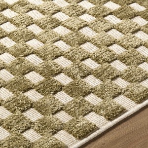Hauteloom Anthea Olive Washable Area Rug - 1 of 4