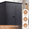 68" Storage Cabinet with 4 Drawers and 2 Adjustable Shelves, Anti-Tipping Design, Simple Style Cabinet for Living Room, Dining Room, or Bathroom - 2 of 4
