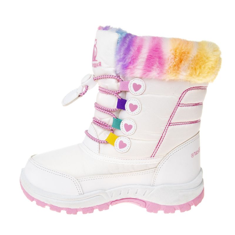 Rugged Bear Unisex Boys Girls Slip Resistant Faux Fur Lined Winter Snow Boots (Toddler), 5 of 8