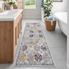 Washable Large Floral Print Living Room Bedroom Rugs, Vintage Non Slip Floor Carpet for Dining Room Office - 4 of 4