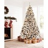 SKONYON 7.5ft Snow Flocked Christmas Tree with 1405 Branch Tips, Fire-Resistant PVC and Metal Stand for Holiday Decoration - 3 of 4