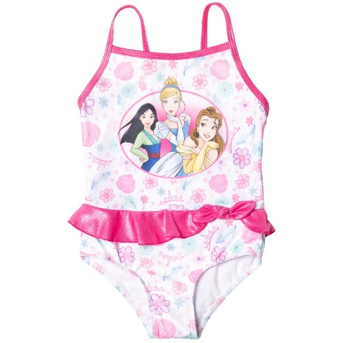 Disney Princess Cinderella Mulan Belle Girls One Piece Bathing