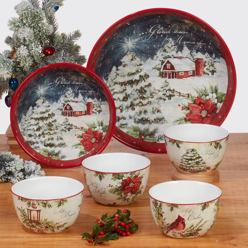 Set of 4 Silent Night Soup Dining Bowls - Certified International, 4 of 5