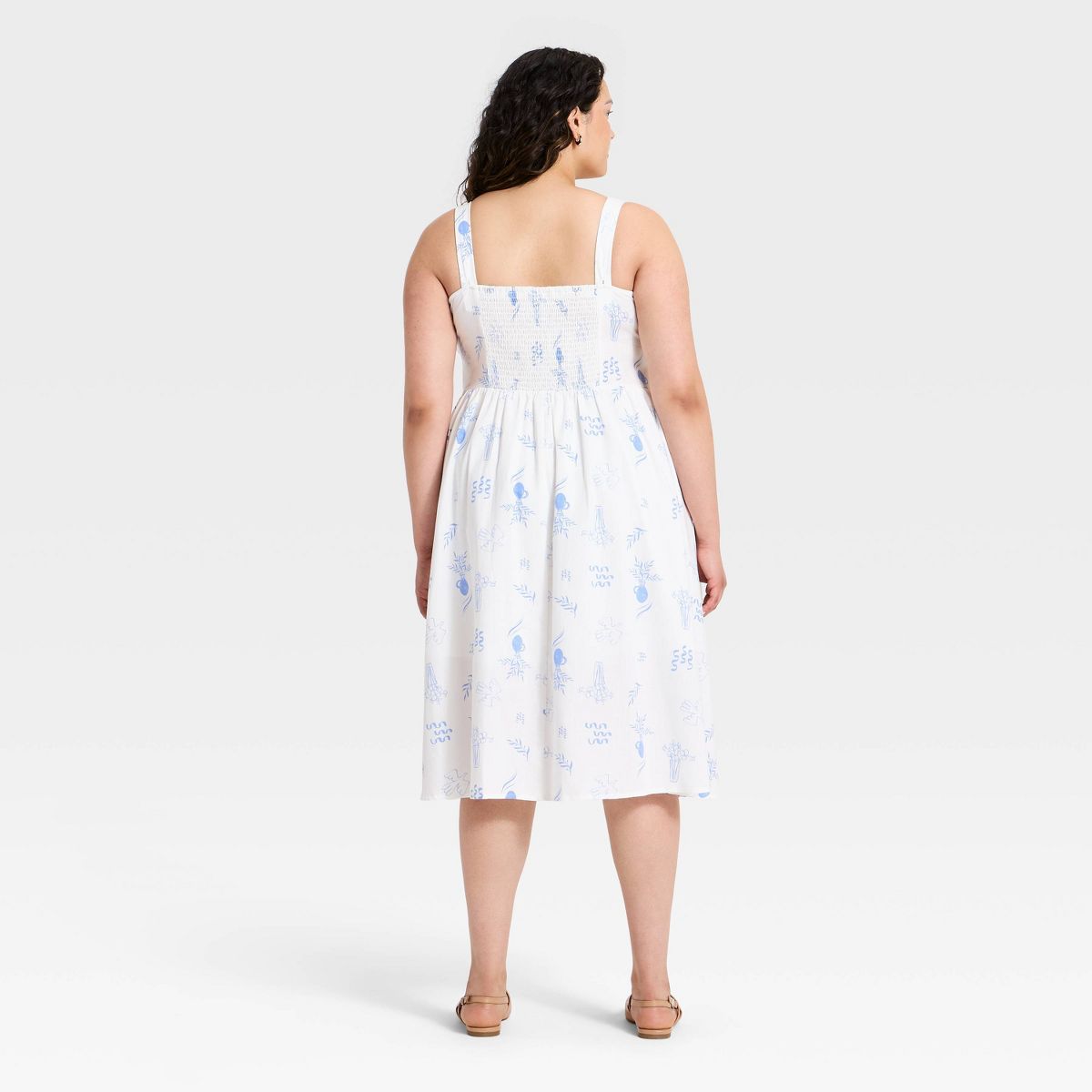 Women's Plus Midi A Line Dresses - Ava & Viv™ - thumbnail 2