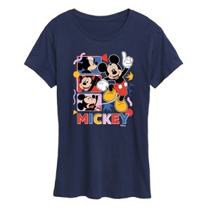 Women's - Disney - Mickey Tribute Panels Short Sleeve Graphic T-Shirt - 1 of 4