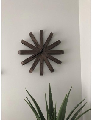 Ribbon Wood Wall Clock Natural - Umbra : Target