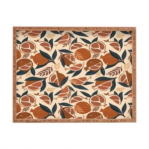 Avenie Pomegranate Terracotta Rectangular Tray - Deny Designs - 1 of 2