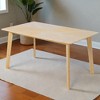 Mshliw Rectangular Dining Table with Ash Wood Veneer Top, Rubberwood Legs, Dining Table, Sofa Table, Seats 4–6, Scratch-Resistant (only table) - 2 of 4