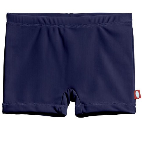 City Threads USA-Made Girls UPF 50+ Swim Boy Shorts | Navy - 10Y