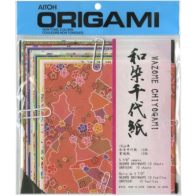 Origami Paper 5.875"X5.875" 20/Pkg-Wazome Chiyogami Unryushi