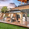 EROMMY 12' X 18' Hardtop Gazebo Aluminum Frame Gazebo with Galvanized Steel Double Roof - 2 of 4