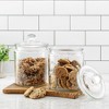 JoyFul Round Glass Cookie Jar with Airtight Lids - 67 oz Kitchen Containers  Canister - Set of 2