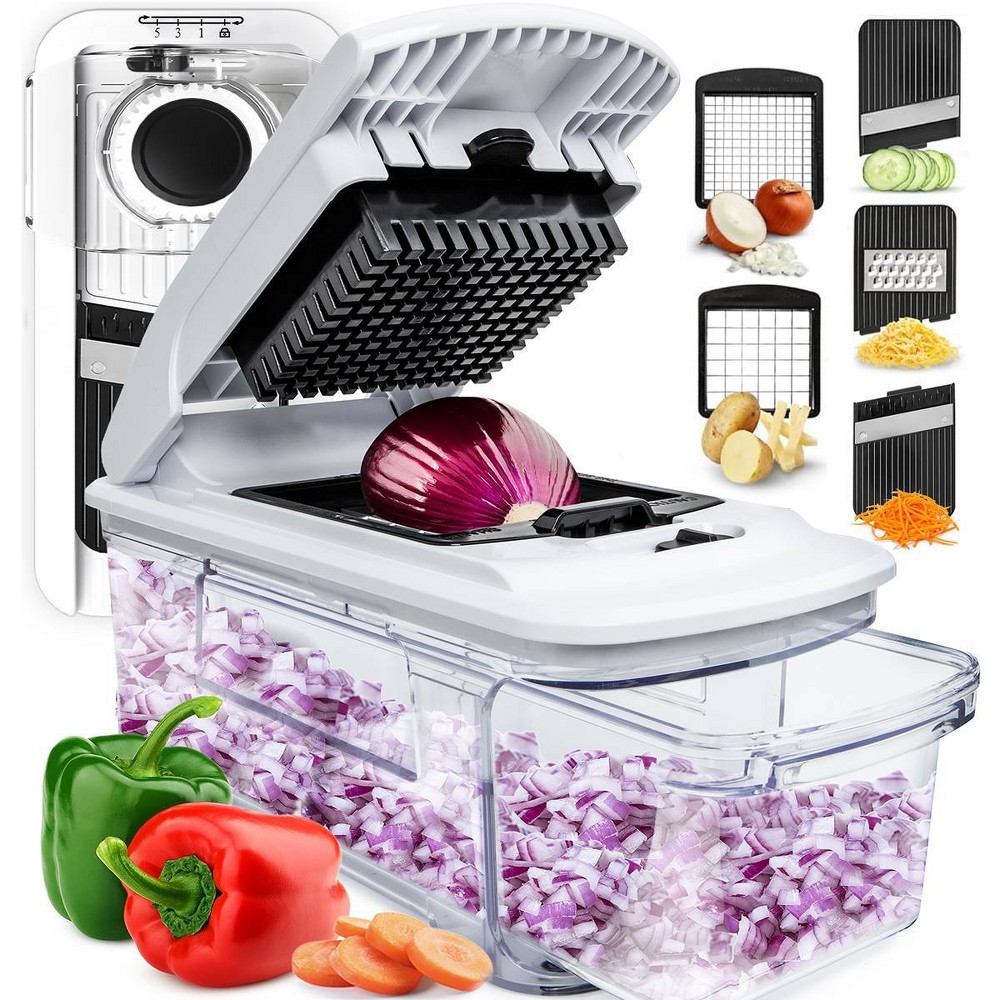 Fullstar 5 Blade Food Chopper and Mandoline Slicers White