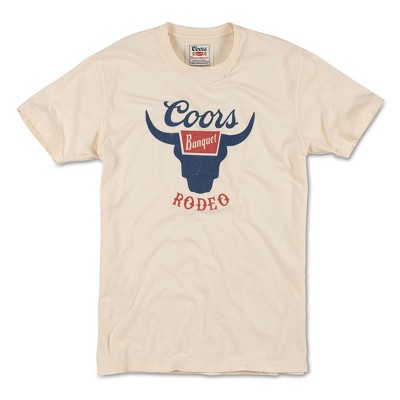 Mens Coors Retro Style Logo Rodeo Symbol Brass Tacks T-Shirt
