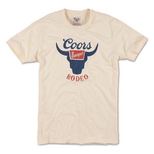 Mens Coors Retro Style Logo Rodeo Symbol Brass Tacks T-Shirt - 1 of 2
