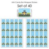 Big Dot of Happiness Blue Monkey Boy - Mini Candy Bar Wrapper Stickers - Baby Shower or Birthday Party Small Favors - 40 Count - 3 of 4