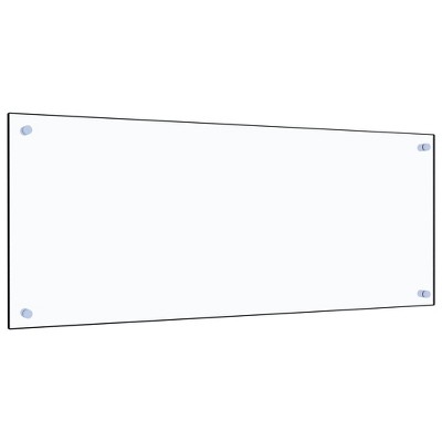 vidaXL Kitchen Backsplash Transparent 39.4 in.x15.7 in. Tempered Glass