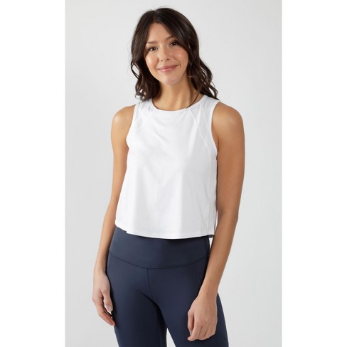 90 Degree By Reflex - Women's Cropped Tank Top With Back Keyhole