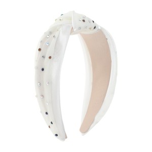 Unique Bargains Women's Cute Colored Diamond Knotted Headbands 1 Pc - 1 of 4