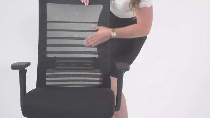 Linear Mesh Task Chair Black - Boss Office Products, 2 of 10, play video