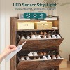 spanspace Freestanding Shoe Storage Cabinet for Entryway, Farmhouse Shoe Rack Cabinet with Open Shelf & 2 Flip-Drawer - 4 of 4