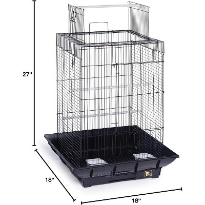 Black Metal and Plastic Clean Life Play Top Bird Cage