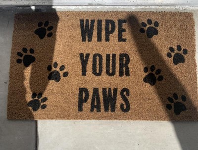Heart Shaped Paws Welcome Mat