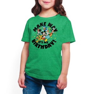 Girls' - Disney - Make Way It's My Birthday Short Sleeve Graphic T-Shirt - 1 of 4