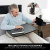 Signature Life Freedom Overbed Table, Large Bedside Swivel Tray & Laptop Desk, Black - 4 of 4