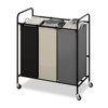 Rolling Laundry Sorter, Heavy Duty Laundry Hamper Cart with 3x40L Removable Bag - 2 of 4