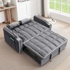 CAVINAS Multi-functional Pullout Sofa Bed,Velvet Pull-out Couch with Adjustable Back and USB Port,Modern Sofa for Living Room - 2 of 4