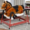 Mshliw Spring Rocking Horse for Ages 3–8, Plush Ride-On Horse with Saddle, Foot Stirrups & Stable Steel Spring Base, Birthday Gift, Christmas gift - 2 of 4