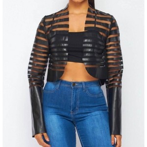 Women's Vixon Mesh Moto Leather Jacket - Hot & Delicious - 1 of 4