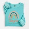 Simply Sage Market Teacher Livin' The Dream Rainbow Lightweight Garment Dyed Sweatshirt - 2 of 4