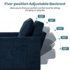Racxily Convertible Sleeper Sofa with 5-Position Adjustable Backrest, Side Pockets and a Storage Basket, Fold Out Chair Bed, Pull Out Sofa Bed - 3 of 4