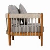 KTMBDW Patio Club Chair with Handwoven Rope Accents & Curved Backrest - Boho Patio Lounge Chair with Cushions for Porch, Garden - 4 of 4