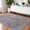 Gray And Silver Abstract Hand Woven Distressed Area Rug - 2 of 4