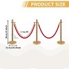Coucheta Crowd Control Barriers with Red Carpet Runner, Stainless Steel Stanchion Posts with Velvet Rope & Tape, Queue Line Dividers - 2 of 4