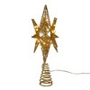 Kurt Adler 11-Inch Pre-Lit Twinkling LED 60-Light Gold Starburst Tree Topper - 2 of 4