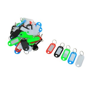 Unique Bargains Waiter Salesman Colorful Plastic Name Tag Badge Clip Holder Keyring 50 Pcs - 1 of 3