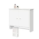 Two Door Wall Mounted Cabinet with Towel Bar White - RiverRidge Home