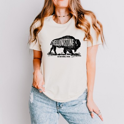 Simply Sage Market Yellowstone Bison Short Sleeve Tee - 2XL - Cream