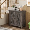 Farmhouse Buffet Cabinet Storage Cabinet with Doors and Shelves, Kitchen Buffets and Sideboards - 4 of 4
