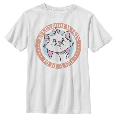 Boy s Aristocats Marie Everybody Wants To Be A Cat T Shirt White X Small