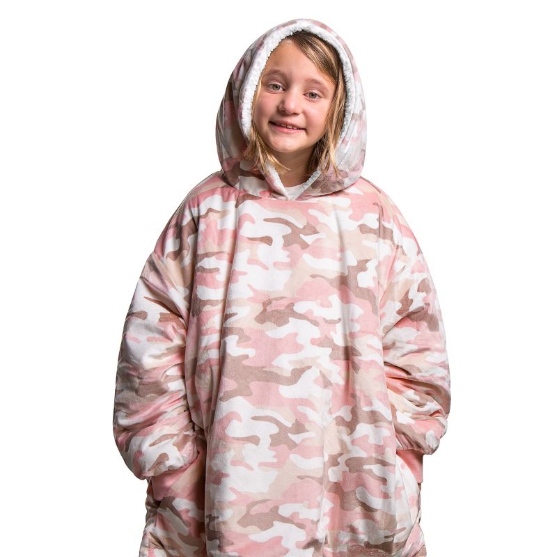 Fleece Wearable Blanket with Sleeves by Bare Home, 3 of 8