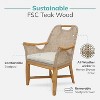 Cambridge Casual 2pc Sydney Teak Patio Outdoor Dining Chair with Seat Pad Brown - 4 of 4