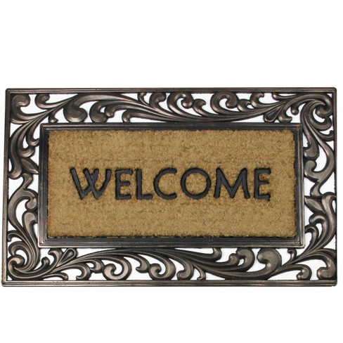 Northlight Copper Colored Welcome Doormat With Scroll Design 30 X