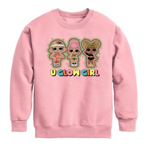 Boys' - LOL Surprise! - You Glow Girl Graphic Long Sleeve Fleece Sweatshirt - 1 of 4