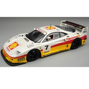 1996 Ferrari F40 LM #7 "Monte Shell" White with Red and Yellow with Case "Mythos Series" Limited Ed 1/18 Model Car by Tecnomodel - 1 of 3