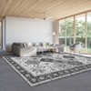 Large Living Room Area Rug 8x10 Washable Floor Carpet with Anti-Slip Backing, Low Pile Vintage Foldable Rug, Non-Shedding Soft Nursery Rug - 3 of 4